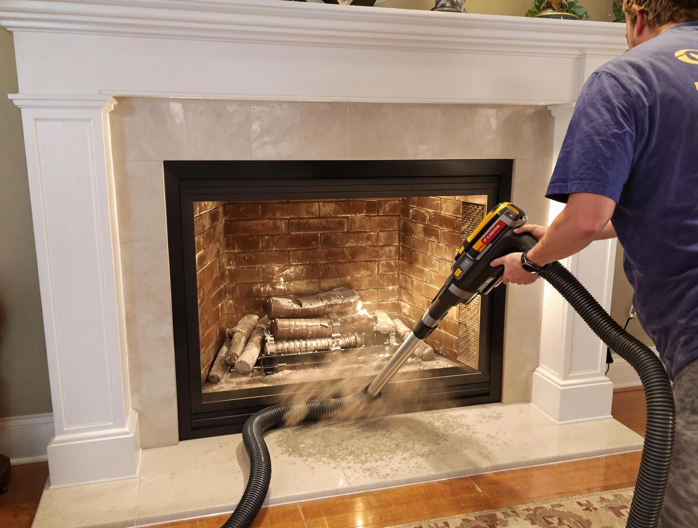 Fireplace cleaning performed by Saugus Chimney Sweep in Saugus, MA