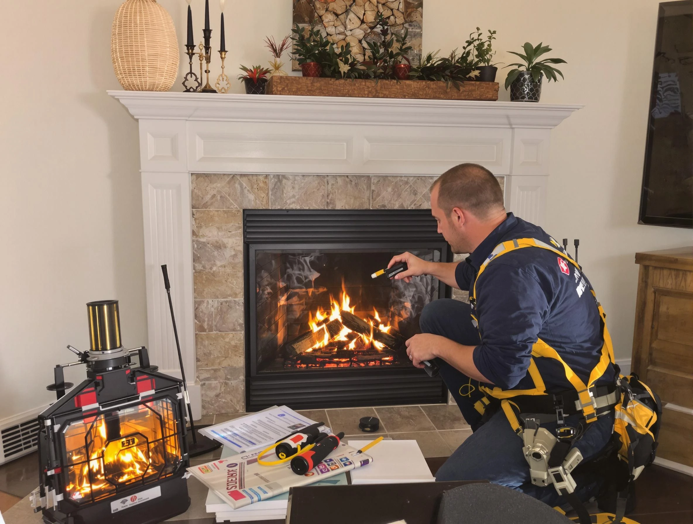 Safety-focused fireplace inspection by Saugus Chimney Sweep in Saugus, MA