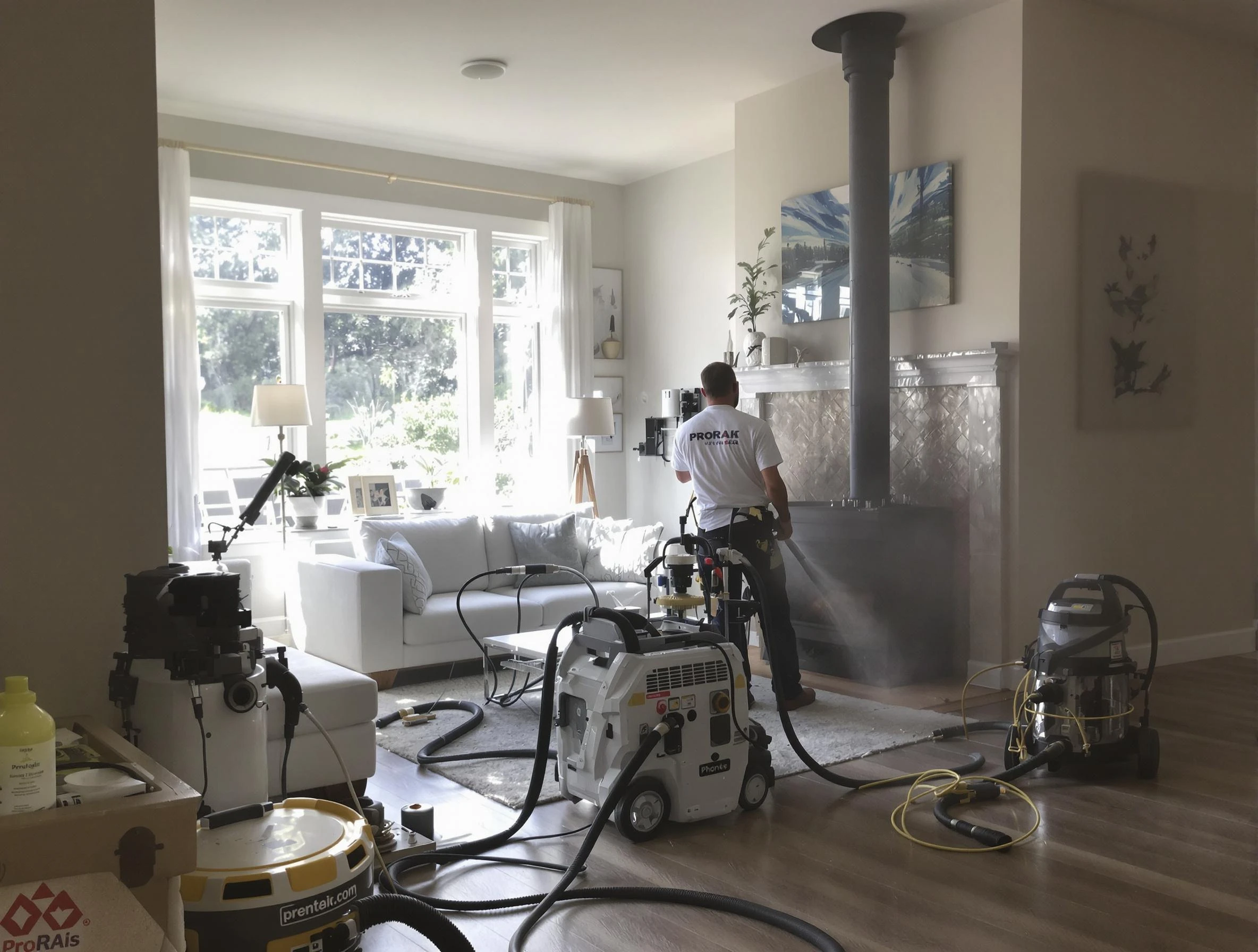 Soot removal service by Saugus Chimney Sweep for a fireplace in Saugus, MA